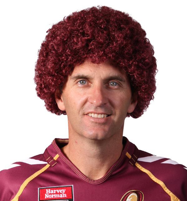 QLD Maroons Afro Wigs QLD Maroons Afro Wig Costume One