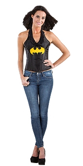 Batgirl Leather Look Corset Top
