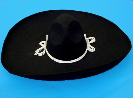 Black Mexican Mariachi Hat