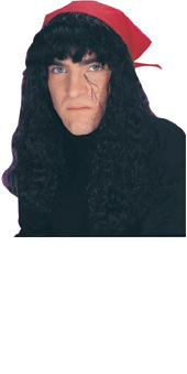 Bushy Black Pirate Wig