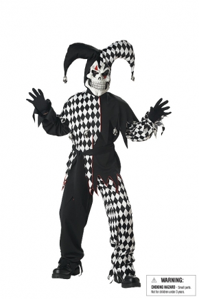 Evil Jester Child Costume