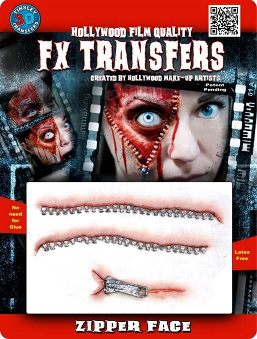 FX 3D transfer Zipper Face Wounds