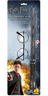 Harry Potter Wand and glasses