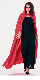 Hooded Full Length Red Cape