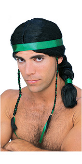 Native American Male wig black