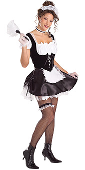 Secret Wishes Satin French Maid Costume