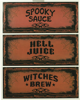 Spooky Bottle Name Labels large