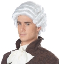 Adult White Colonial Man Wig