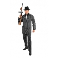 Black and White 6 Button Gangster Suit Costume