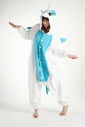 Blue Unicorn Onesie Adult Costume