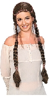 Brown Renaissance Lady wig