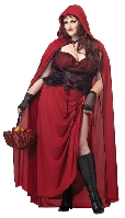 Dark Red Riding Hood Plus Size Costume