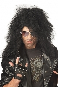 Heavy Metal Rocker Wig Black