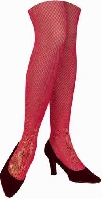 Ms Santa Red Fishnets Adult