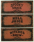 Spooky Bottle Name Labels large