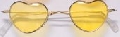 Yellow Lens Heart Shaped Glasses